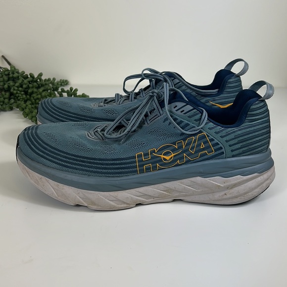 Hoka One One Blue Mens Sneakers, 12.5 - Picture 3 of 7